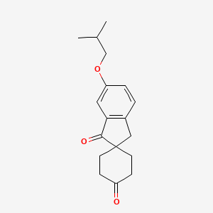 molecular formula C18H22O3 B8703643 6'-Isobutoxyspiro[cyclohexane-1,2'-indene]-1',4(3'H)-dione 