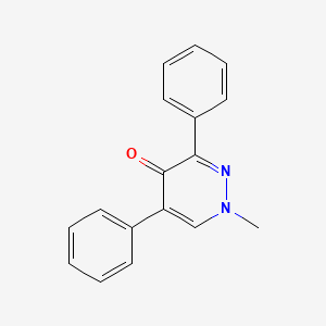 molecular formula C17H14N2O B8703649 4(1H)-Pyridazinone, 1-methyl-3,5-diphenyl- CAS No. 59591-31-0