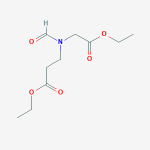 molecular formula C10H17NO5 B8703659 N-ethoxycarbonylethyl-N-formylglycine ethyl ester CAS No. 3783-62-8