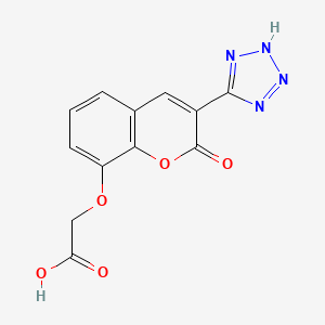 Acetic acid, ((2-oxo-3-(1H-tetrazol-5-yl)-2H-1-benzopyran-8-yl)oxy)-
