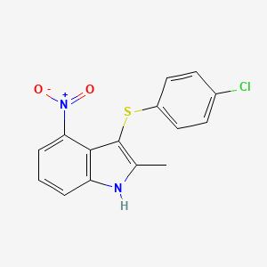 3-(4-Chlorophenylsulfanyl)-2-methyl-4-nitro-1H-indole