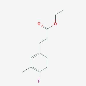 molecular formula C12H15FO2 B8703758 Ethyl 3-(4-fluoro-3-methylphenyl)propionate 