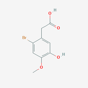 molecular formula C9H9BrO4 B8703759 (2-Bromo-5-hydroxy-4-methoxy-phenyl)-acetic acid 