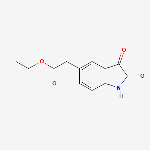molecular formula C12H11NO4 B8703777 Ethyl 2-(2,3-dioxoindolin-5-yl)acetate 