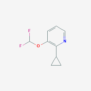 molecular formula C9H9F2NO B8703822 2-Cyclopropyl-3-(difluoromethoxy)pyridine 