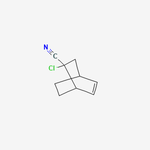 molecular formula C9H10ClN B8703847 Bicyclo[2.2.2]oct-5-ene-2-carbonitrile, 2-chloro- CAS No. 6962-73-8