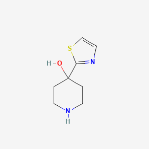 molecular formula C8H12N2OS B8703858 4-(1,3-Thiazol-2-yl)piperidin-4-ol 