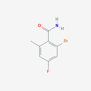 molecular formula C8H7BrFNO B8703864 2-Bromo-4-fluoro-6-methylbenzamide 