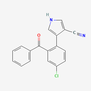 B8703868 4-(2-Benzoyl-4-chlorophenyl)-1H-pyrrole-3-carbonitrile CAS No. 81992-95-2