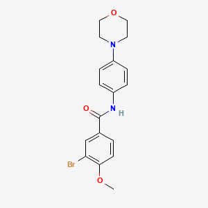 molecular formula C18H19BrN2O3 B8703890 3-Bromo-4-methoxy-N-(4-morpholin-4-yl-phenyl)-benzamide 