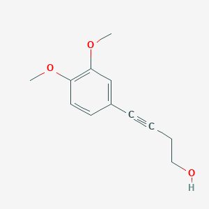 molecular formula C12H14O3 B8703901 4-(3,4-Dimethoxyphenyl)-3-butyn-1-ol 