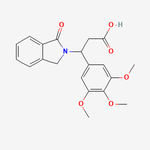 molecular formula C20H21NO6 B8703917 3-(1-Oxo-1,3-dihydro-isoindole-2-yl)-3-(3,4,5-trimethoxy-phenyl)-propionic acid 