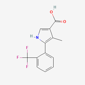 molecular formula C13H10F3NO2 B8703933 4-Methyl-5-(2-(trifluoromethyl)phenyl)-1H-pyrrole-3-carboxylic acid 