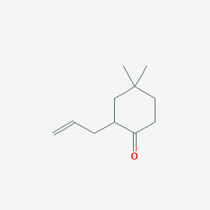 molecular formula C11H18O B8703978 4,4-Dimethyl-2-allylcyclohexanone CAS No. 59077-96-2