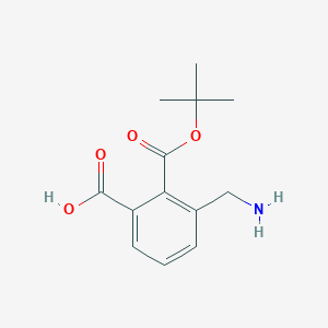 molecular formula C13H17NO4 B8703984 t-Butyloxycarbonyl-3-aminomethylbenzoic acid 