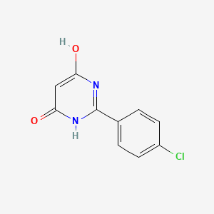 molecular formula C10H7ClN2O2 B8704038 2-(4-Chlorophenyl)pyrimidine-4,6-diol 