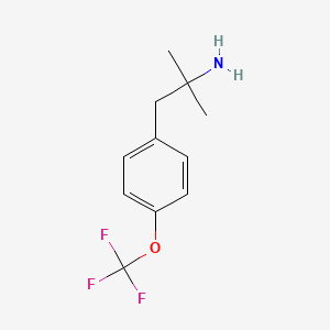 molecular formula C11H14F3NO B8704056 1,1-Dimethyl-2-(4-trifluoromethoxy-phenyl)-ethylamine 