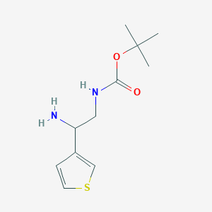 molecular formula C11H18N2O2S B8704080 (2-Amino-2-thiophen-3-yl-ethyl)-carbamic acid tert-butyl ester 