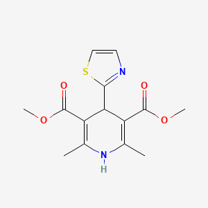 molecular formula C14H16N2O4S B8704100 Dimethyl 2,6-dimethyl-4-(1,3-thiazol-2-YL)-1,4-dihydro-3,5-pyridinedicarboxylate CAS No. 853332-66-8