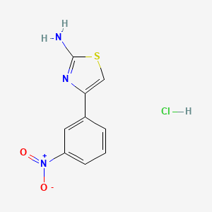 molecular formula C9H8ClN3O2S B8704103 4-(3-Nitrophenyl)thiazol-2-amine hydrochloride 