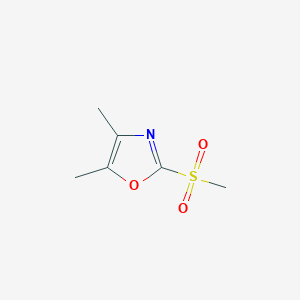 molecular formula C6H9NO3S B8704131 4,5-Dimethyl-2-Methylsulphonyloxazole CAS No. 62124-63-4