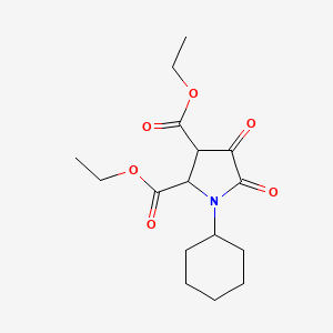 molecular formula C16H23NO6 B8704138 4,5-Dicarbethoxy-1-cyclohexyl-2,3-dioxopyrrolidine CAS No. 7399-17-9