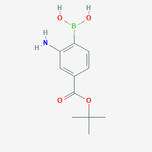 molecular formula C11H16BNO4 B8704146 {2-Amino-4-[(tert-butoxy)carbonyl]phenyl}boronic acid 
