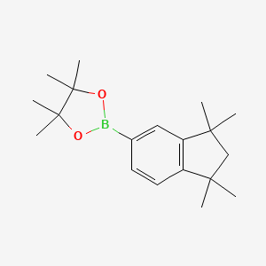 molecular formula C19H29BO2 B8704195 4,4,5,5-tetramethyl-2-(1,1,3,3-tetramethyl-2,3-dihydro-1H-inden-5-yl)-1,3,2-dioxaborolane 