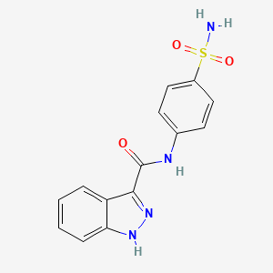 molecular formula C14H12N4O3S B8704258 N-(4-sulfamoylphenyl)-1H-indazole-3-carboxamide 