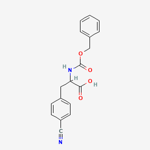 molecular formula C18H16N2O4 B8704281 2-{[(Benzyloxy)carbonyl]amino}-3-(4-cyanophenyl)propanoic acid 