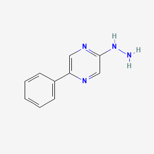 molecular formula C10H10N4 B8704282 2-Hydrazinyl-5-phenylpyrazine CAS No. 88066-70-0