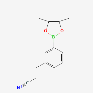 molecular formula C15H20BNO2 B8704357 3-(3-(4,4,5,5-Tetramethyl-1,3,2-dioxaborolan-2-YL)phenyl)propanenitrile CAS No. 1214900-09-0