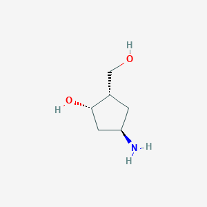 molecular formula C6H13NO2 B8704368 (1S,2S,4R)-4-amino-2-(hydroxymethyl)cyclopentanol 