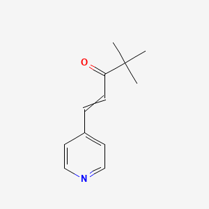 molecular formula C12H15NO B8704396 1-tert-Butyl-3-(4-pyridyl)-2-propene-1-one 