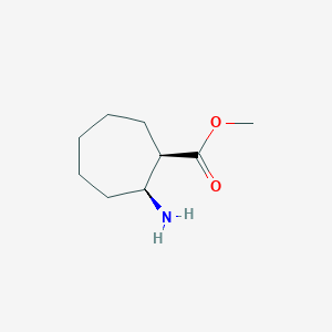 molecular formula C9H17NO2 B8704438 cis-2-Aminocycloheptanecarboxylic acid methyl ester CAS No. 649765-18-4