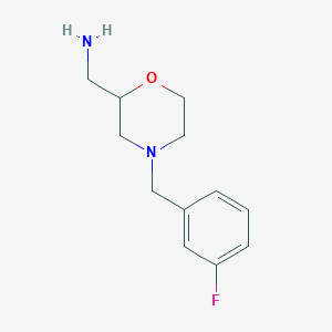 molecular formula C12H17FN2O B8704441 [4-(3-Fluorobenzyl)morpholin-2-yl]methylamine 