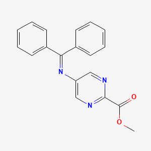 Methyl 5-((diphenylmethylene)amino)pyrimidine-2-carboxylate