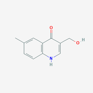 molecular formula C11H11NO2 B8704456 3-(Hydroxymethyl)-6-methyl-4-quinolinol 