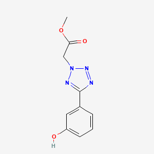 molecular formula C10H10N4O3 B8704480 methyl (5-(3-hydroxyphenyl)-2H-tetrazol-2-yl)acetate 
