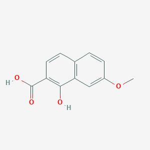 molecular formula C12H10O4 B8704489 1-Hydroxy-7-methoxynaphthalene-2-carboxylic acid CAS No. 117666-70-3