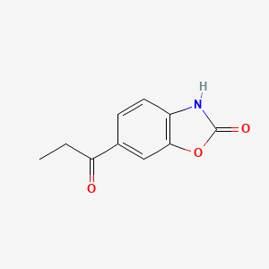 molecular formula C10H9NO3 B8704510 2(3H)-Benzoxazolone, 6-(1-oxopropyl)- CAS No. 54903-11-6