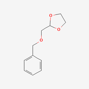 molecular formula C11H14O3 B8704529 2-((Benzyloxy)methyl)-1,3-dioxolane 