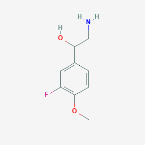 molecular formula C9H12FNO2 B8704548 2-Amino-1-(3-fluoro-4-methoxyphenyl)ethan-1-ol 
