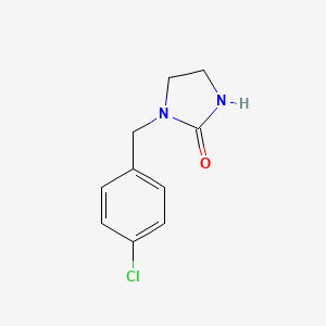 molecular formula C10H11ClN2O B8704603 2-Imidazolidinone, 1-((4-chlorophenyl)methyl)- CAS No. 60927-95-9