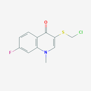 3-Chloromethylthio-7-fluoro-1-methyl-4-quinolone