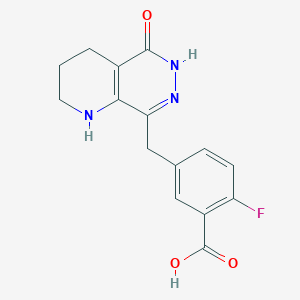 2-Fluoro-5-[(5-oxo-1,2,3,4,5,6-hexahydropyrido[2,3-d]pyridazin-8-yl)methyl]benzoic Acid