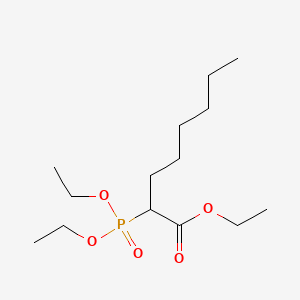 molecular formula C14H29O5P B8704707 Octanoic acid, 2-(diethoxyphosphinyl)-, ethyl ester CAS No. 40226-04-8