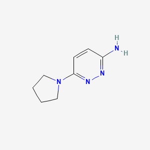 molecular formula C8H12N4 B8704721 6-(Pyrrolidin-1-yl)pyridazin-3-amine CAS No. 66346-92-7