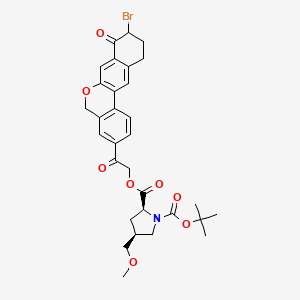 1,2-Pyrrolidinedicarboxylic acid, 4-(methoxymethyl)-, 2-[2-(9-bromo-8,9,10,11-tetrahydro-8-oxo-5H-benzo[d]naphtho[2,3-b]pyran-3-yl)-2-oxoethyl] 1-(1,1-dimethylethyl) ester, (2S,4S)-