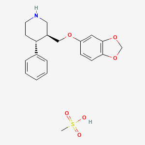 (3S,4R)-3-(1,3-benzodioxol-5-yloxymethyl)-4-phenylpiperidine;methanesulfonic acid